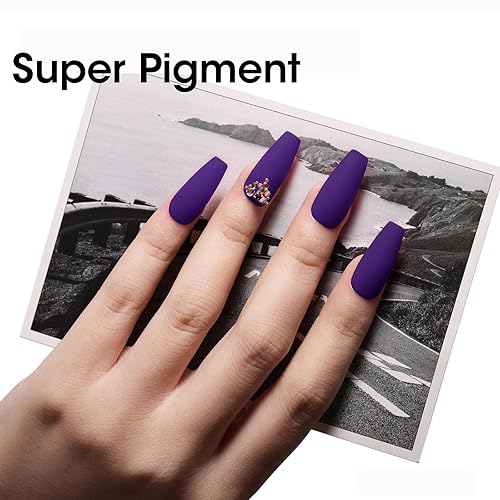 Miniatura 3 de GELLEN Juego de esmaltes de uñas de gel, 6 colores clarooscuro, morado real, rosa, sereno, lavanda, lámpara de uñas de remojo, esmalte de gel de