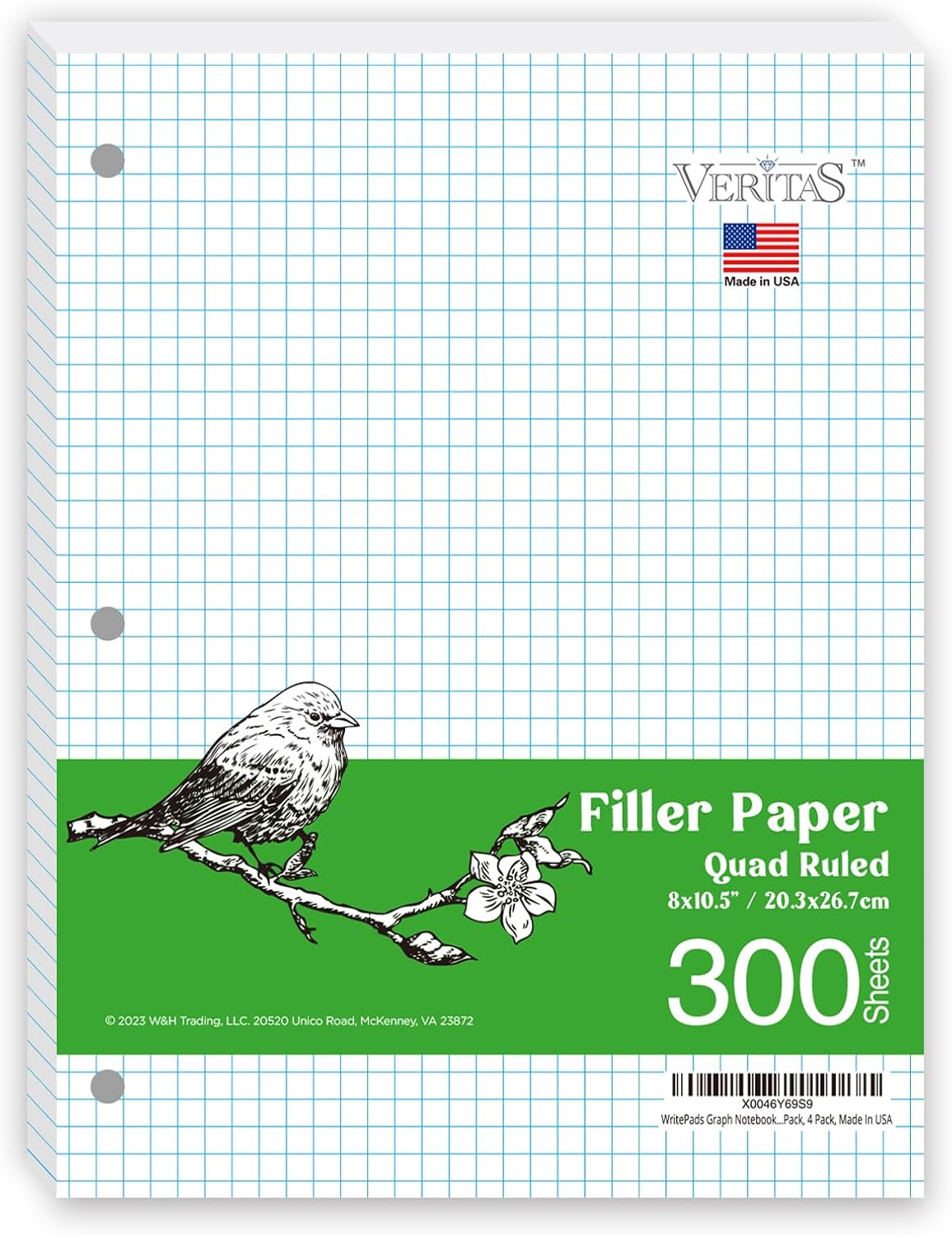 Amazon.com : WritePads Graph Paper Loose Leaf Paper, Standard 8