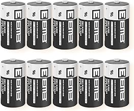 EEMB ER14250 1/2AA 3.6V 1200mAh Lithium Thionyl Chloride Battery Non-Rechargeable Lithium Thionyl Chloride Battery for Motion Sensor Home Security System (Pack of 10)