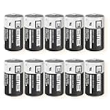 EEMB ER14250 1/2 AA 3.6V 1200mAh Lithium Thionyl Chloride (Li-SOCl₂) Battery Non-Rechargeable LS 14250 Batteries for Meters/Sensors/Home Security Systems (10-Pack)