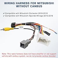 Vista 4 de Adaptador de radio estéreo para coche Android, reemplazo para arnés de cableado de radio Mitsubishi Outlander, cable de audio de coche de 20 pines