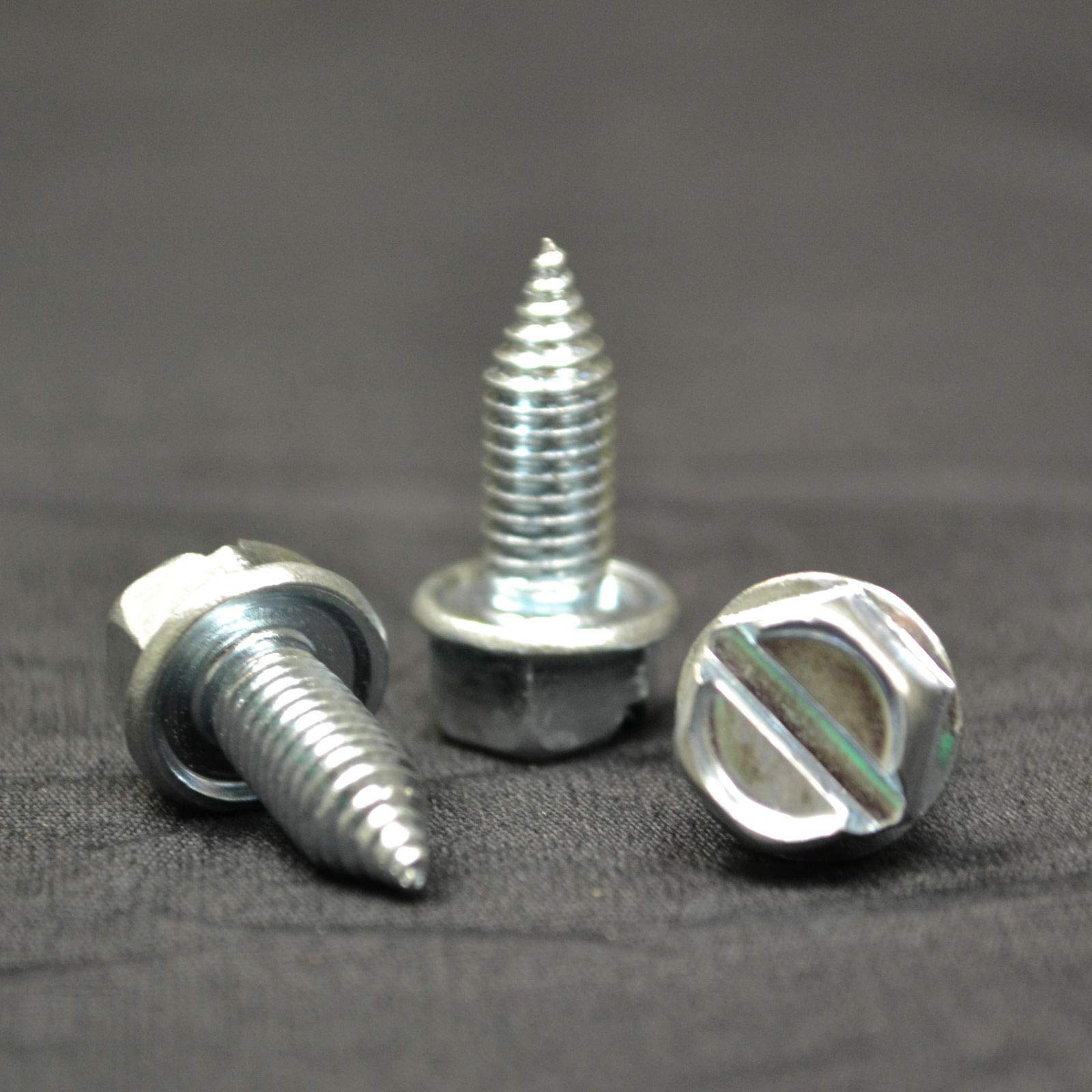 au-ve-co PRODUCTS Birght Zinc Finish Cone Point License Plate Screws (1000)