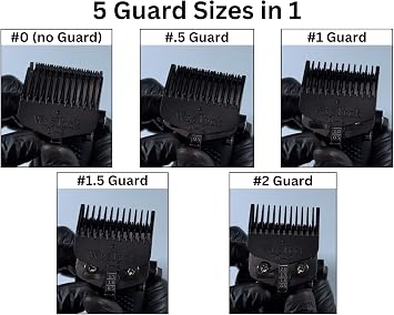 WezTeck One Blade - 5 Lengths in 1 Guard | Adjust from # 0 - #2 Guard | Compatible with Wahl, Babyliss, JRL, Gamma and TPOB One Blade