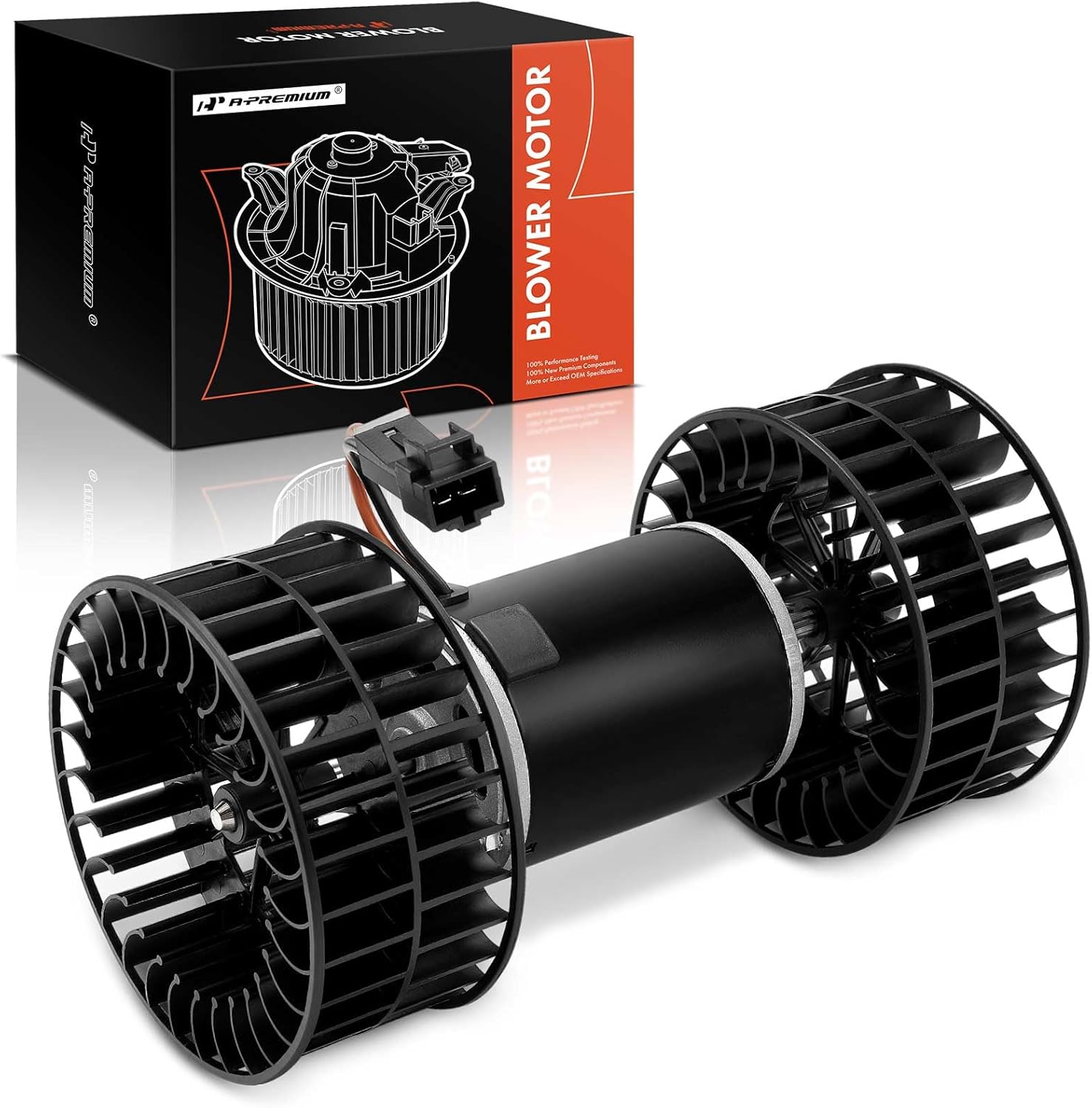 A-Premium Front HVAC A/C Heater Blower Motor Compatible with Volvo VHD 2001-2009, VN 1998-1999, VN 2004, VNL/VNM 2000-2009, VT 2006-2009, with Fan Cage