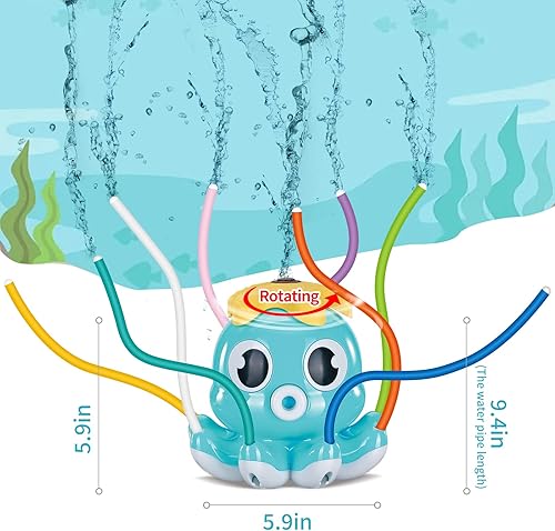 Miniatura 7 de Octopus Water Sprinkler for Kids Outdoor Playwith 8 Wiggle Tubes, Summer Outside Garden Backyard Toddler Outdoor Play Toys for 3 4 5 6 7 8 Year Old