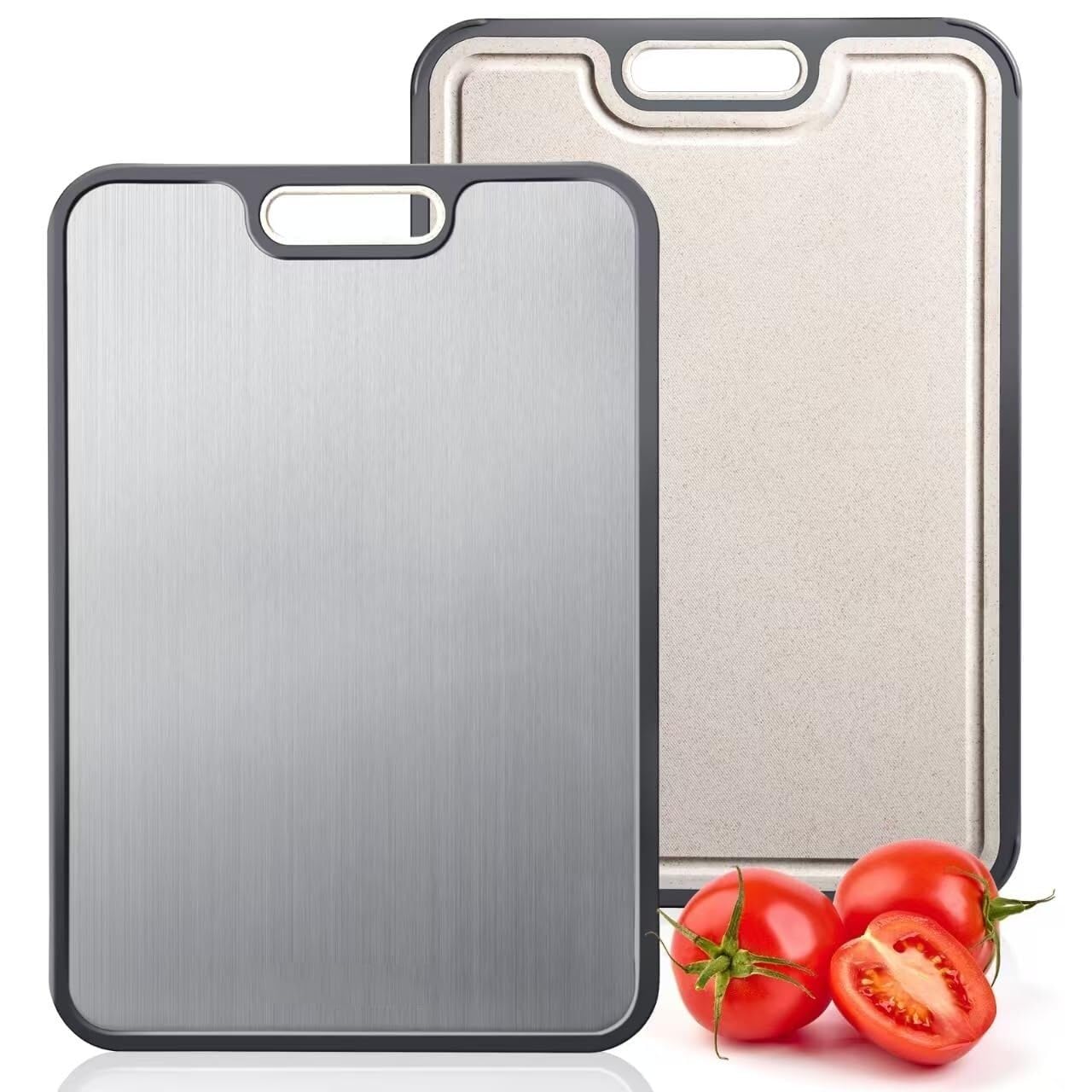 Planche à découper en titane cuisine facile à nettoyer double face 15x10 po