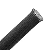 Weasch 26ft - 3/4 Inch PET Expandable Braided Cable Sleeve, Braided Wire Sleeving, Cable Wrap Mesh Wire Loom (3/4
