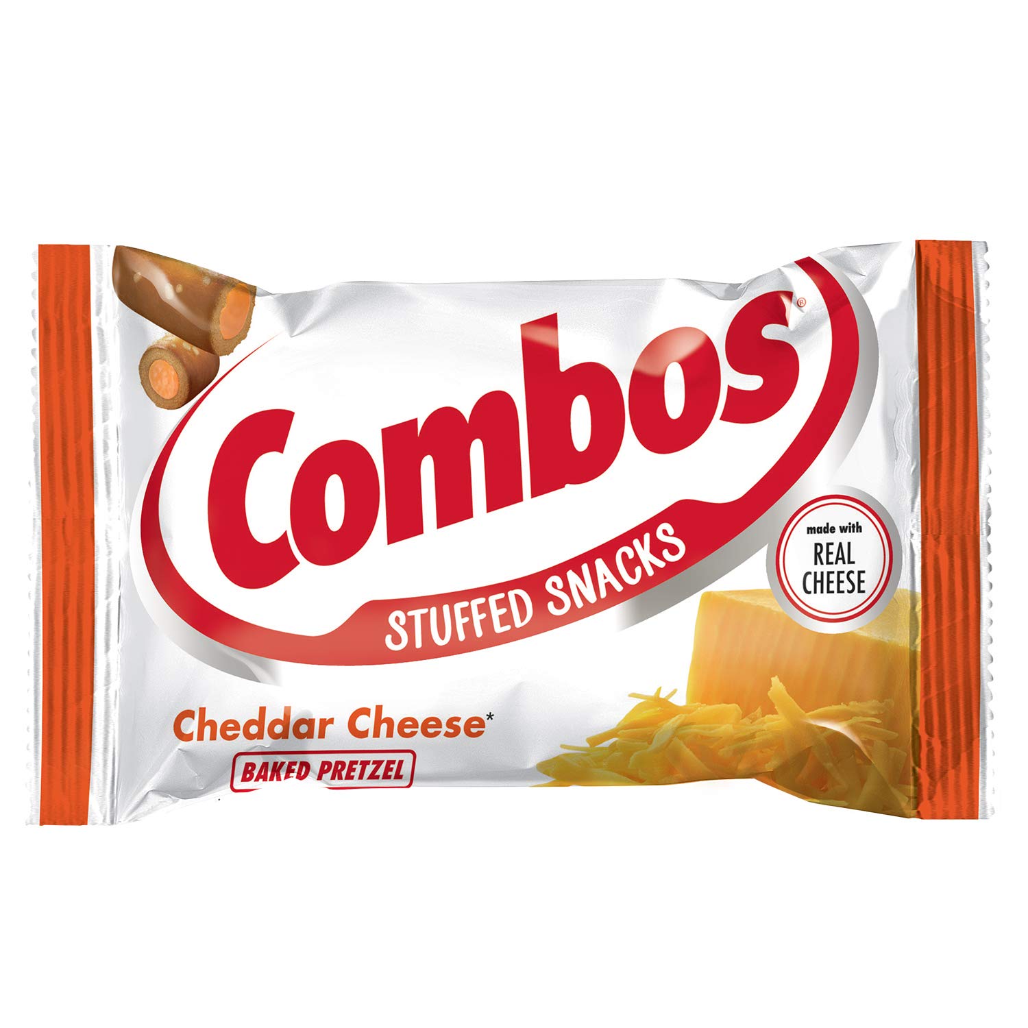 Combos Cheddar Cheese Pretzel Baked Snacks 1.8-Ounce Bag 18-Count Box