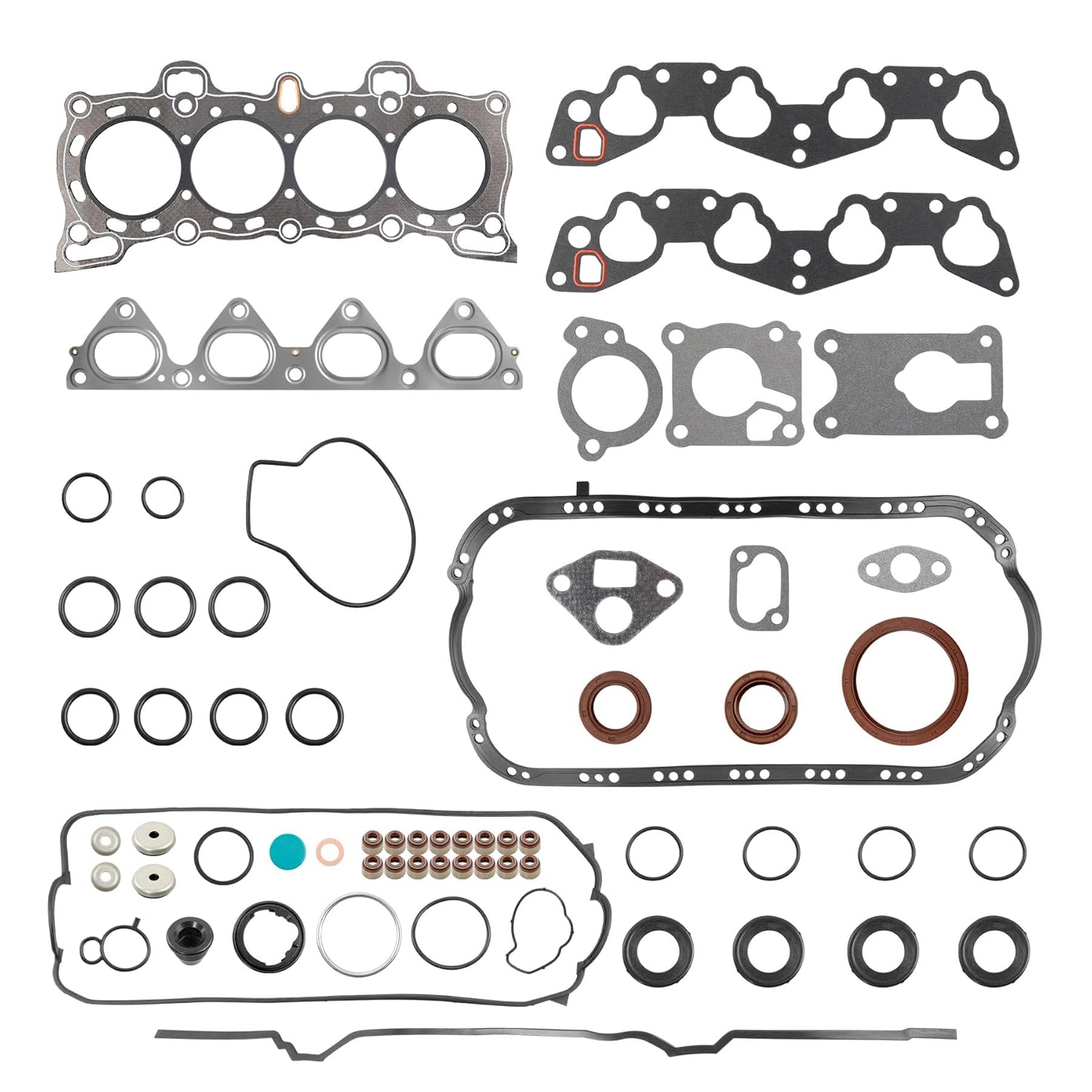1.5L 1.6L Cylinder Head Gasket Set Compatible with 1988-1995 Honda Civic CRX, MLS Head Gasket Kit Replaces# HS9123PT CS9123