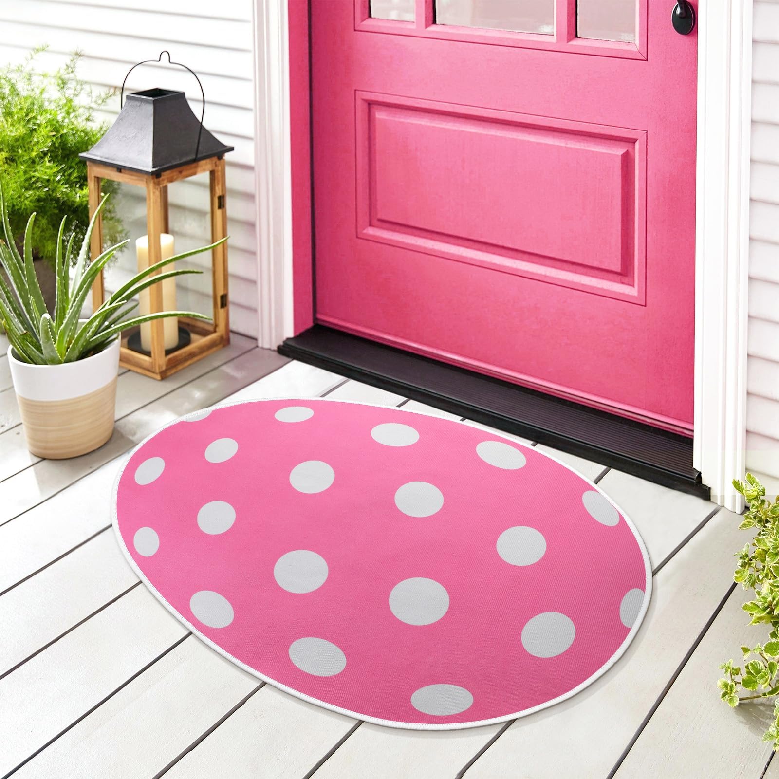 Timgle Easter Bathroom Rugs 20" x 48" Bunny Bath Mat Easter