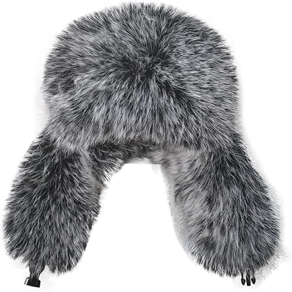 Russian Hat Men's Faux Fur Winter Russian Man Warm Faux Fur Ushanka Aviator Hat Male Trapper Caps