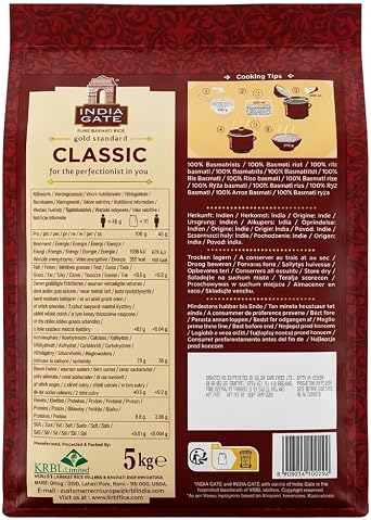 India Gate Classic Gold Standard Basmati Rice 5kg