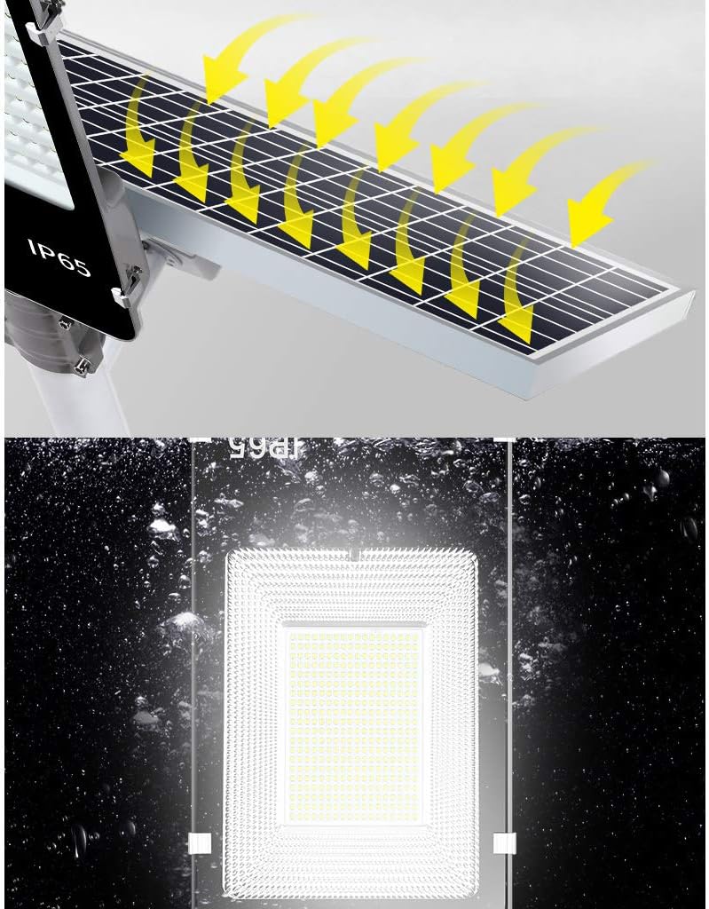 IP65 Waterproof Solar Lights Outdoor, Convenient : Light Control/Remote Control/Timing, Street Light, Night Lamp, for Doorway