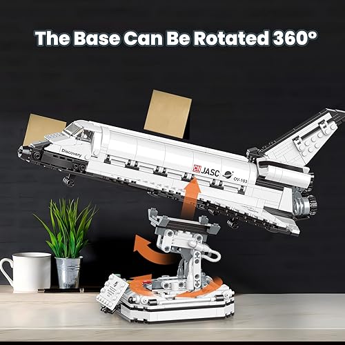 Miniatura 3 de JMBricklayer Juegos de construcción de transbordador espacial para adultos, avión espacial nave, juguetes espaciales para niños y adolescentes,