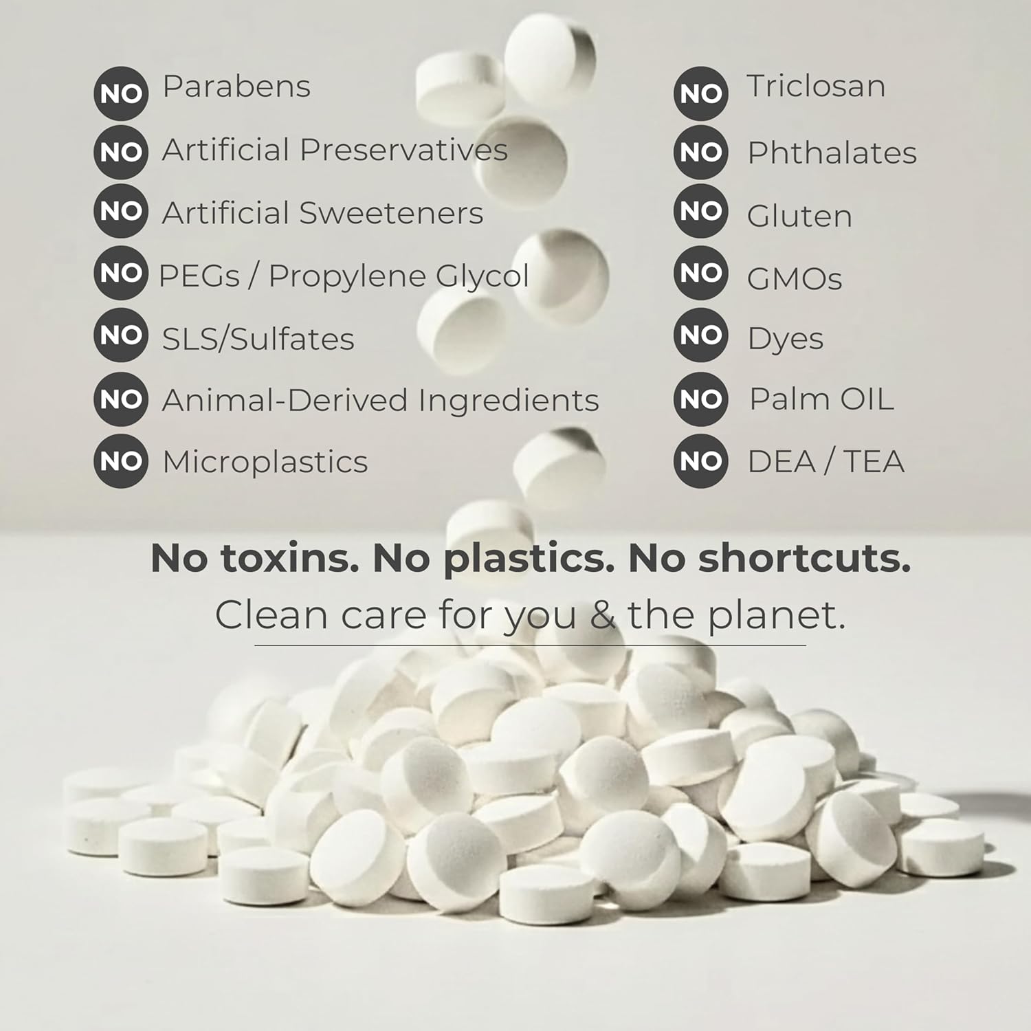 Smile More Toothpaste Tablets with Fluoride, Anti-Cavity, Vegan, Zero Waste, Eco-Friendly, Travel Friendly, 4 Month Supply Refill Maxi Pack (248 Tablets) (Fresh Minty Yuzu)