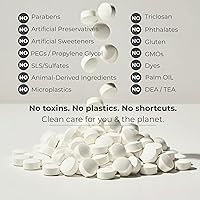 Vista 5 de Smile More - Tabletas de pasta de dientes con flúor, anticaries y veganas, cero residuos, ecológicas, aptas para viajes, repuesto de suministro de 1