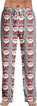 Men's Pajama Pants Cute Big And Tall Christmas Print Pjs Fashion Drawstring Trousers Pajamas Pants Pockets