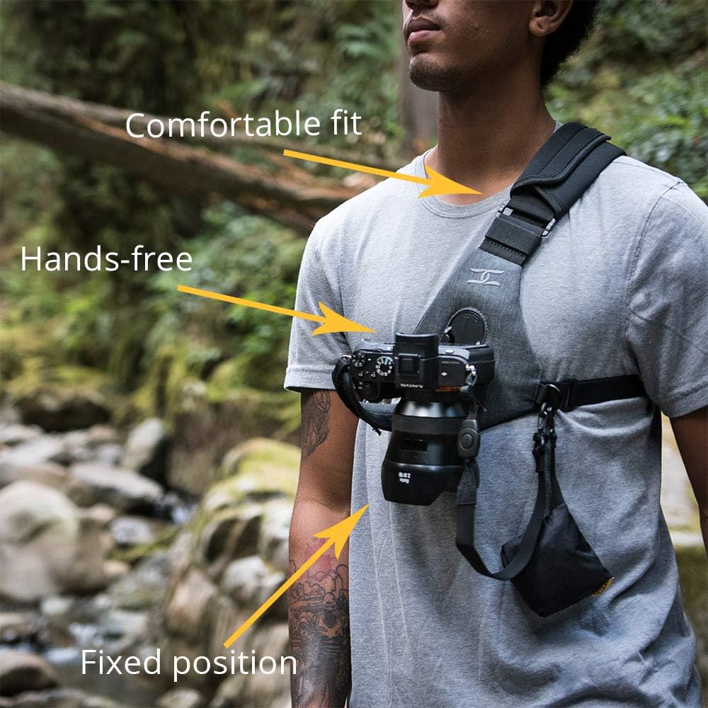 Cotton Carrier Skout Sling Style Harness for One Camera - Grey