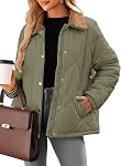 Dokotoo Vestes à manches longues à manches courtes pour femmes Hiver Casual matelassée Veste matelassée Vêtements de dessus