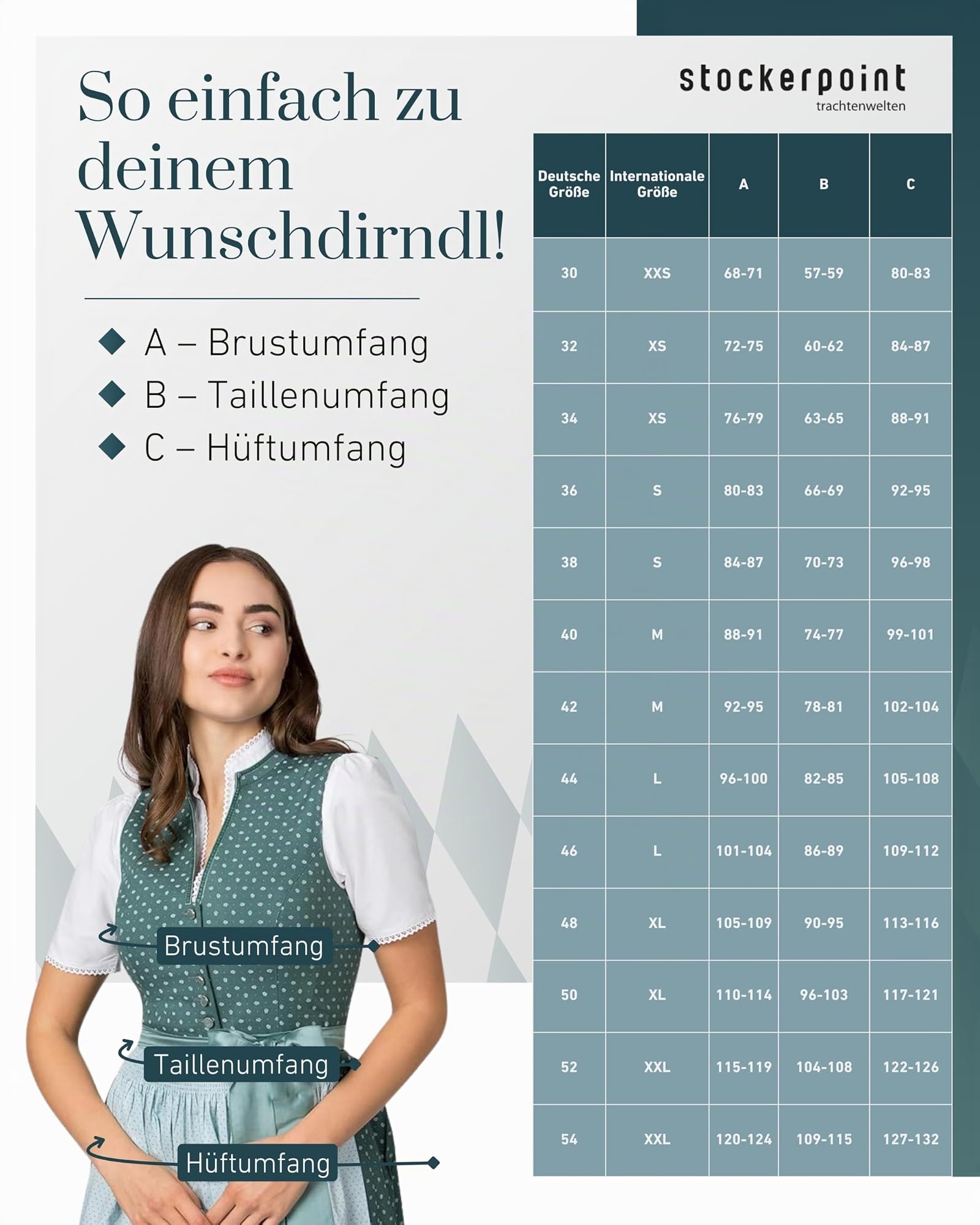 Damen Dirndl Linda Kleid für besondere Anlässe (1er Pack)