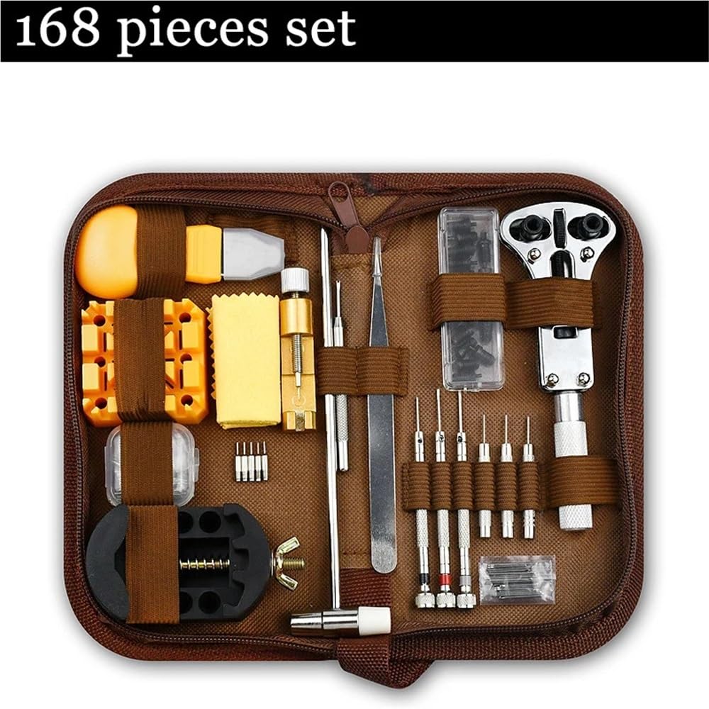 Kit de Herramientas de reparación de Relojes de 160 Piezas, relojero, Pasador de Enlace, Caja de disolución, removedor Abierto, reemplazo de batería, Juego de g