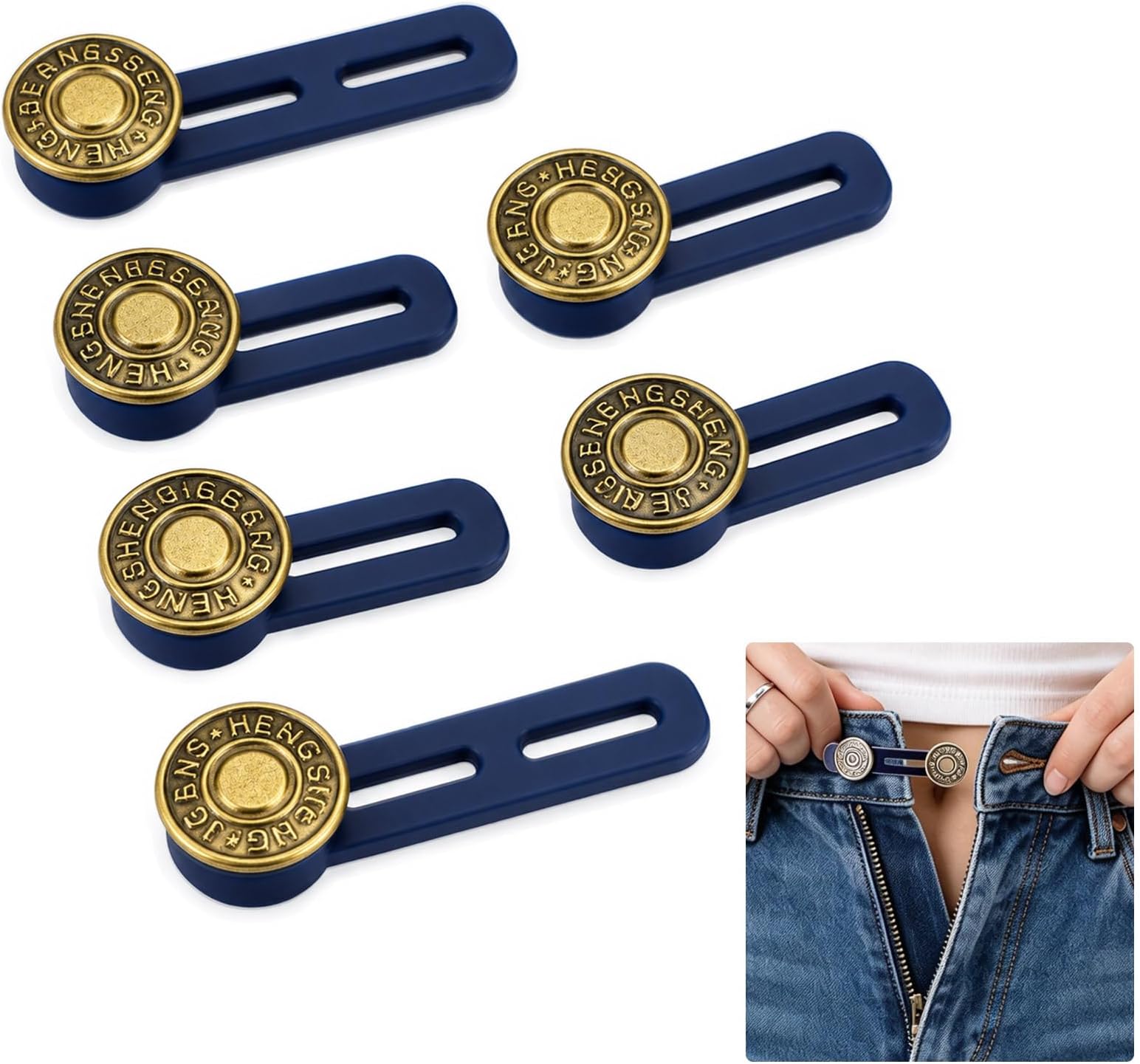 6 Pcs Jean Button Extender, Pants Extender Button for Women Men