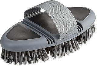 Bitz Two Tone Horse Body Brush (One Size) (Black/Gray)