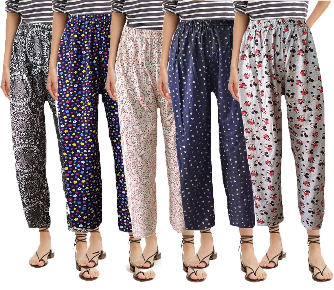 brand flex Women's Full Night Pant, Sleepwear Pant Prints May Vary (Assorted Night Pant)-picture-15