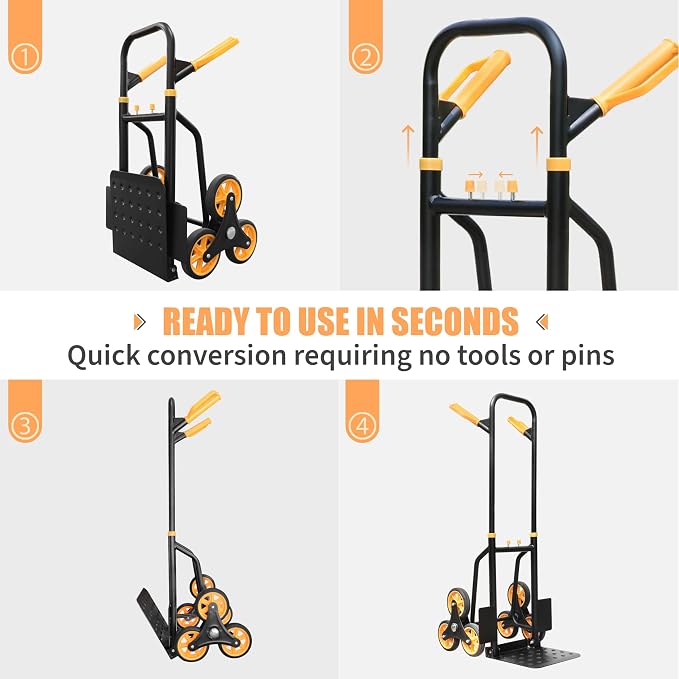 Carretilla plegable Olympia Tools con ruedas y diseño resistente miniatura 6