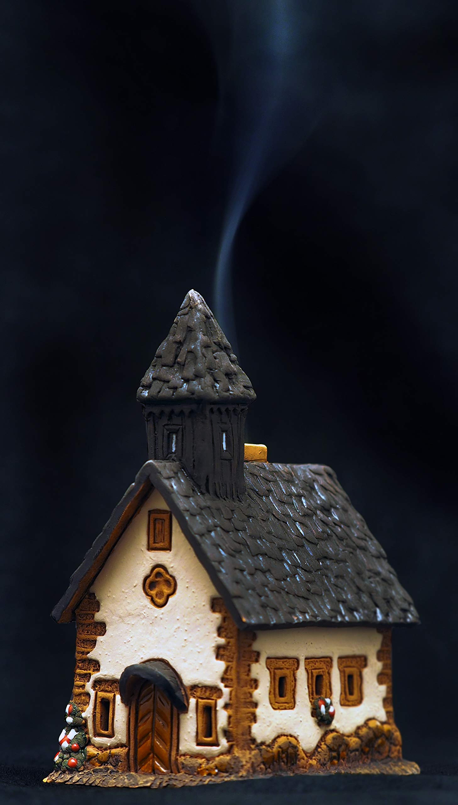 Keramik Räucherhaus, Handarbeit, Künstlerisches Miniatur, Kapelle in Tirol, Italy, R290