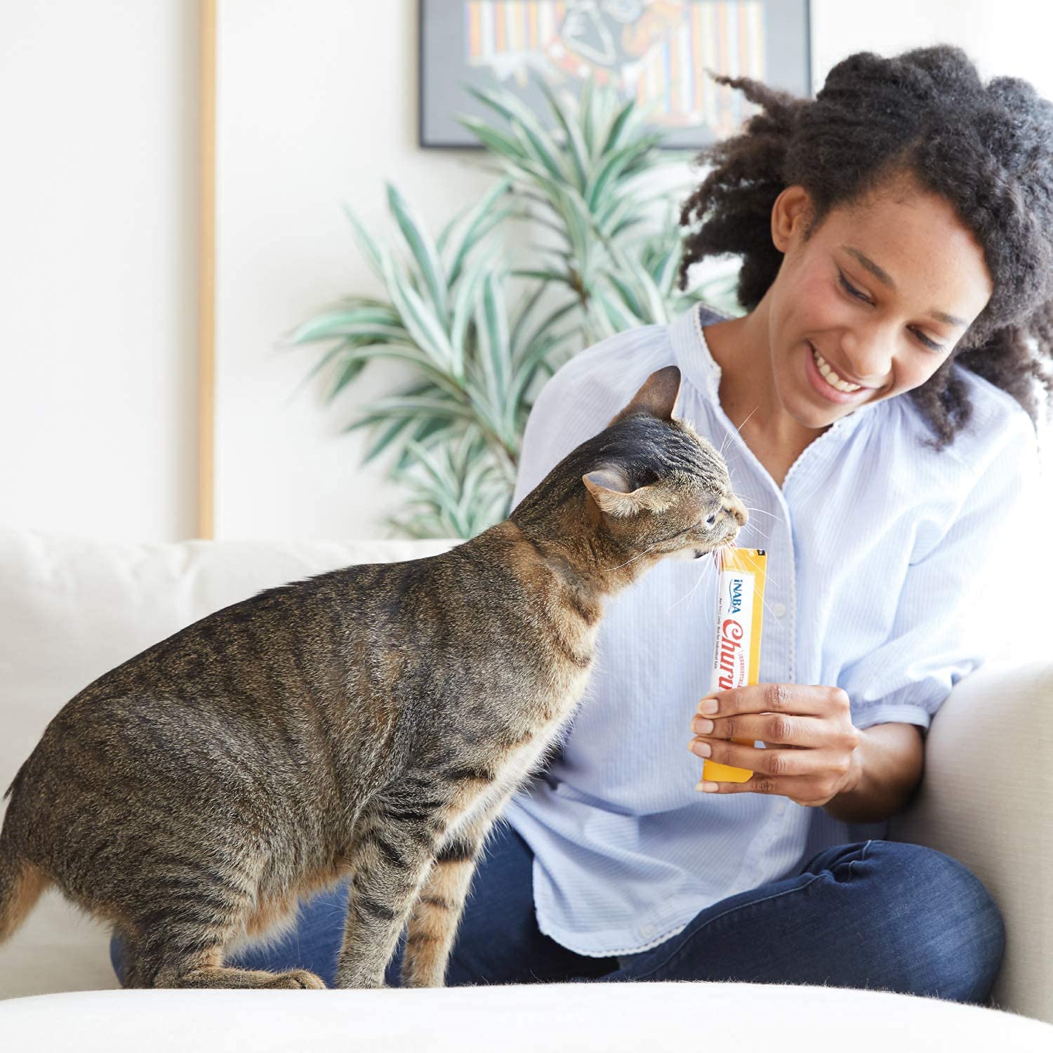 INABA Churu, Friandises pour Chats, Tube Crémeux, Thon & Pétoncle, 48x14g