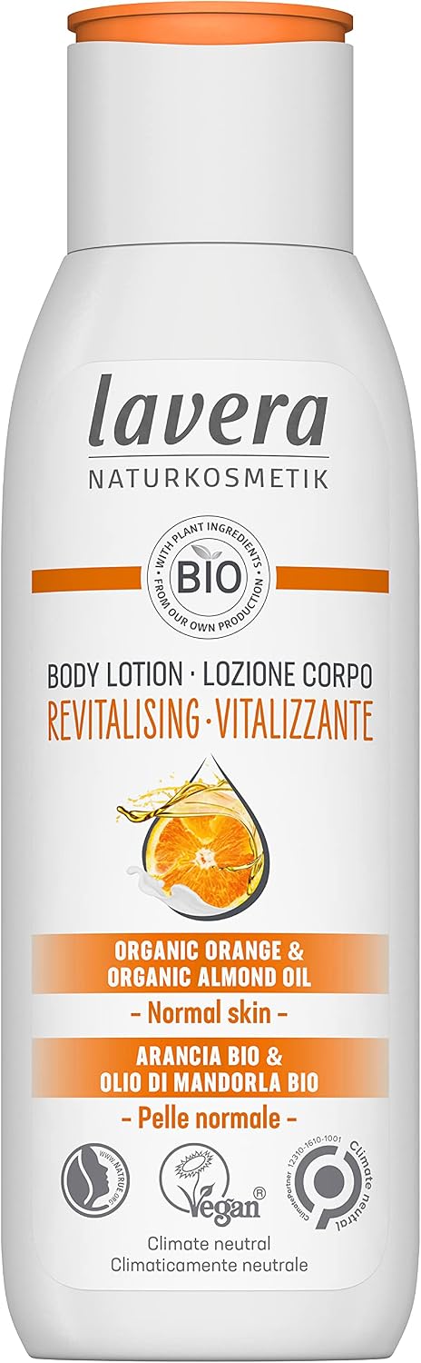 lavera Body Lotion Revitalising - Natural Cosmetics - vegan - Organic Orange & Organic Almond Oil - certified - 200ml