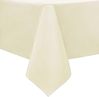 Vista 1 de sancua - Mantel rectangular de PVC 100 % impermeable, 54 x 54 pulgadas, vinilo a prueba de aceite, derrames, fácil de limpiar con un paño, para Beige
