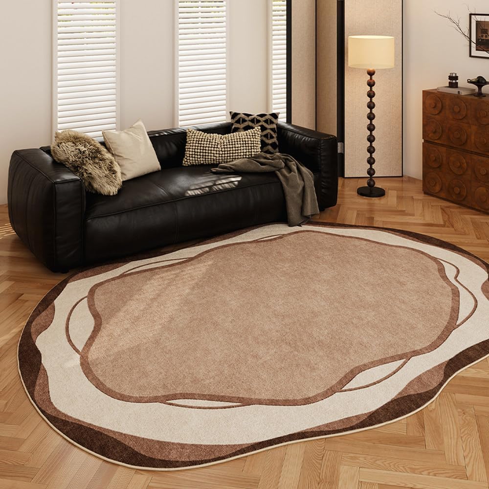 Irregular Shape Bedroom Decor Retro Large Rug Carpets for Living Room Fluffy Soft Lounge Floor Mat Thick Plush Study Rug,A,200X300cm