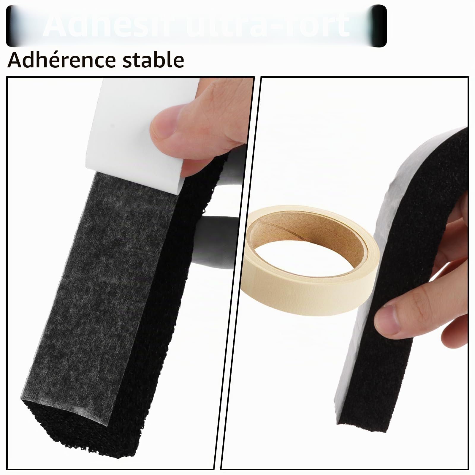 Lot De 2 Joints En Mousse Autoadhésifs De 2 M, 25 Mm (L) X 25 Mm (P), Bande D'étanchéité Pour Fenêtre En Mousse, Joint Porte, Bande D'étanchéité Autoadhésive, Mousse Autocollante