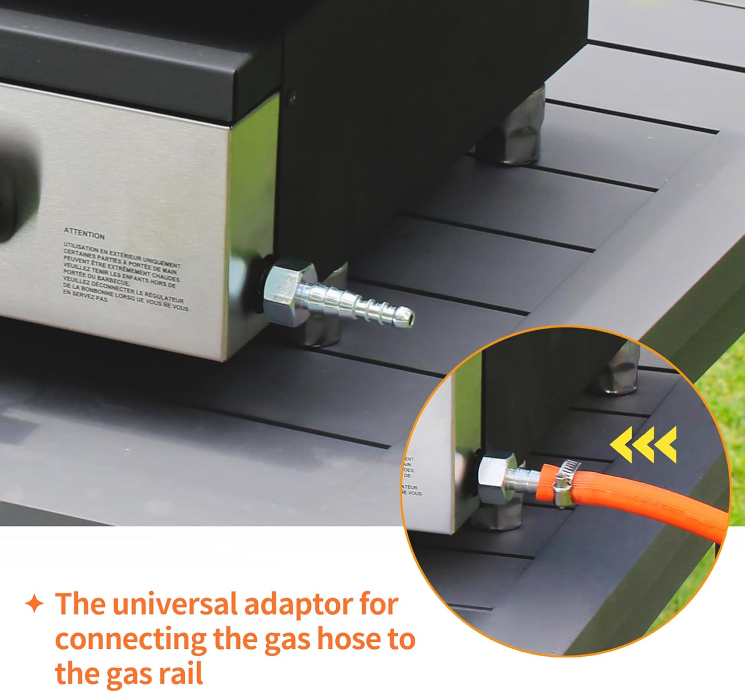 Control panel of the BIGHORN gas griddle showing four control knobs and ignition instructions