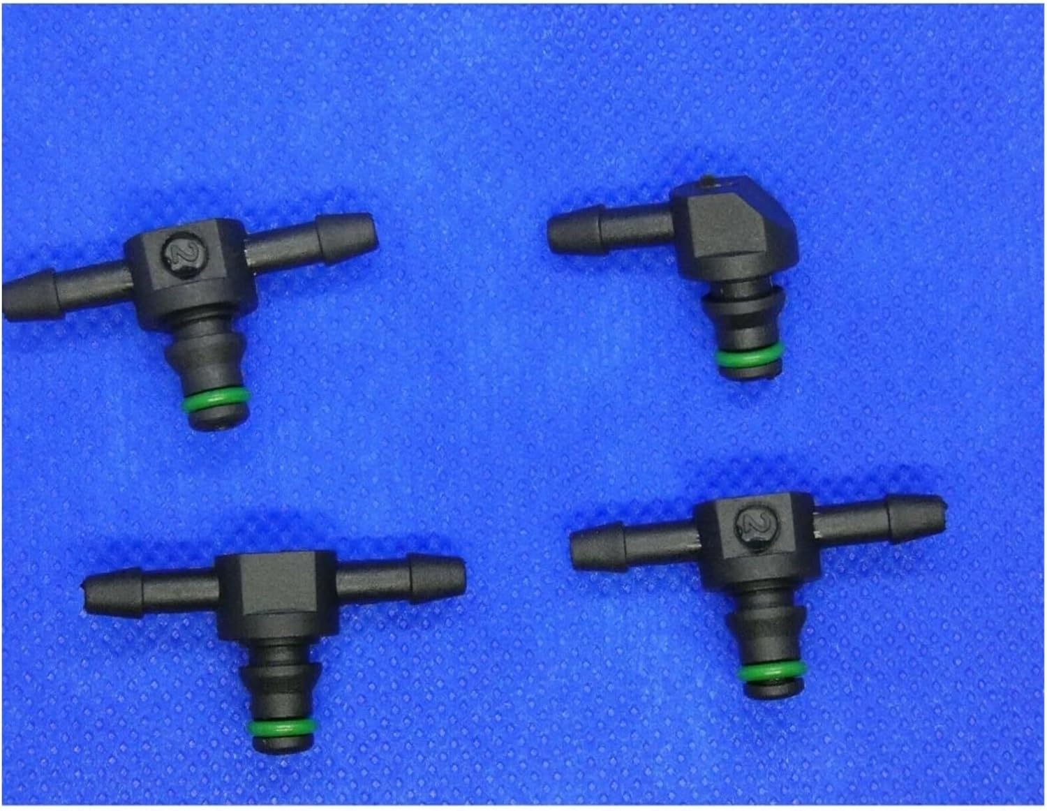 Compatible with Bosch 110 4Pcs Common Rail Diesel Fuel Injector Return Pipe Connector Leak Off T Pipe L Pipe Injector Accessory Parts(3xT 1xL)