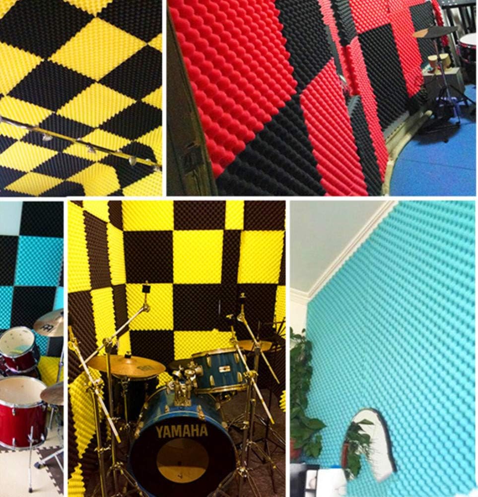 12 Pack-Acoustic Panels Studio Foam Tiles Sound Proof Padding Wedges Insulation L12" x W12"xH1"(30x30x2cm),Gray