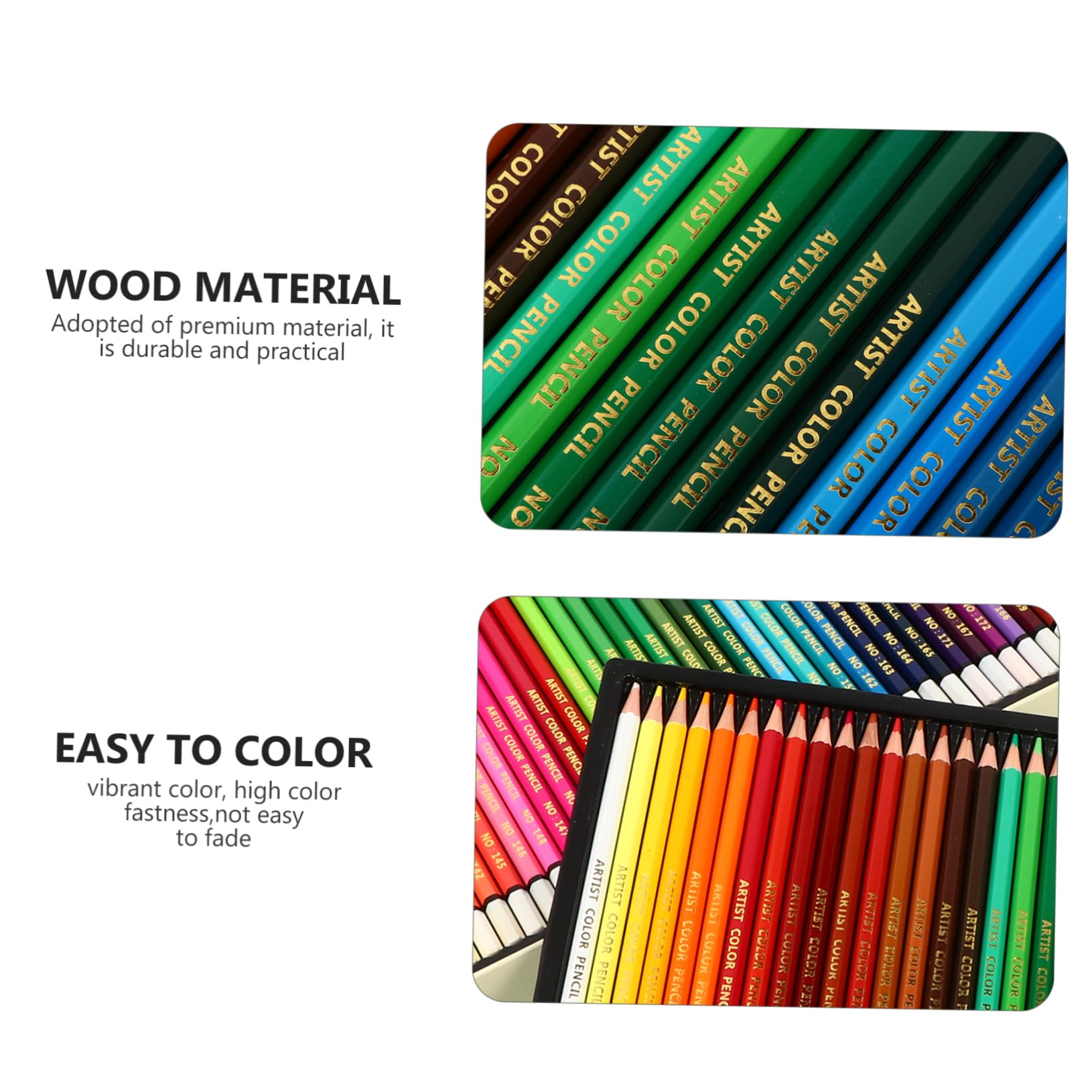 Ambiance de Crayons de Couleur Professionnel en Bois