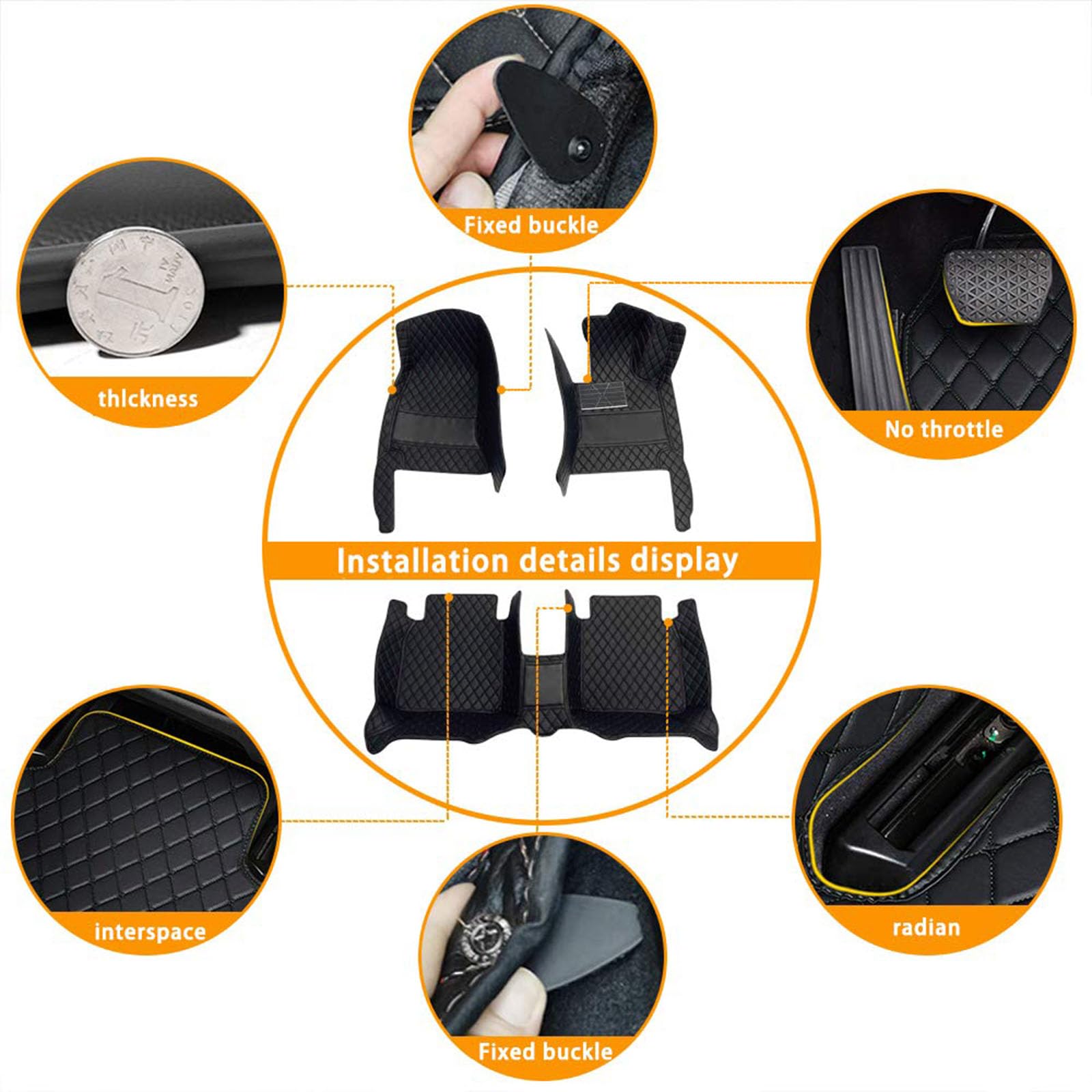 Fussmatten Auto für Landrover Freelander 2003-2007