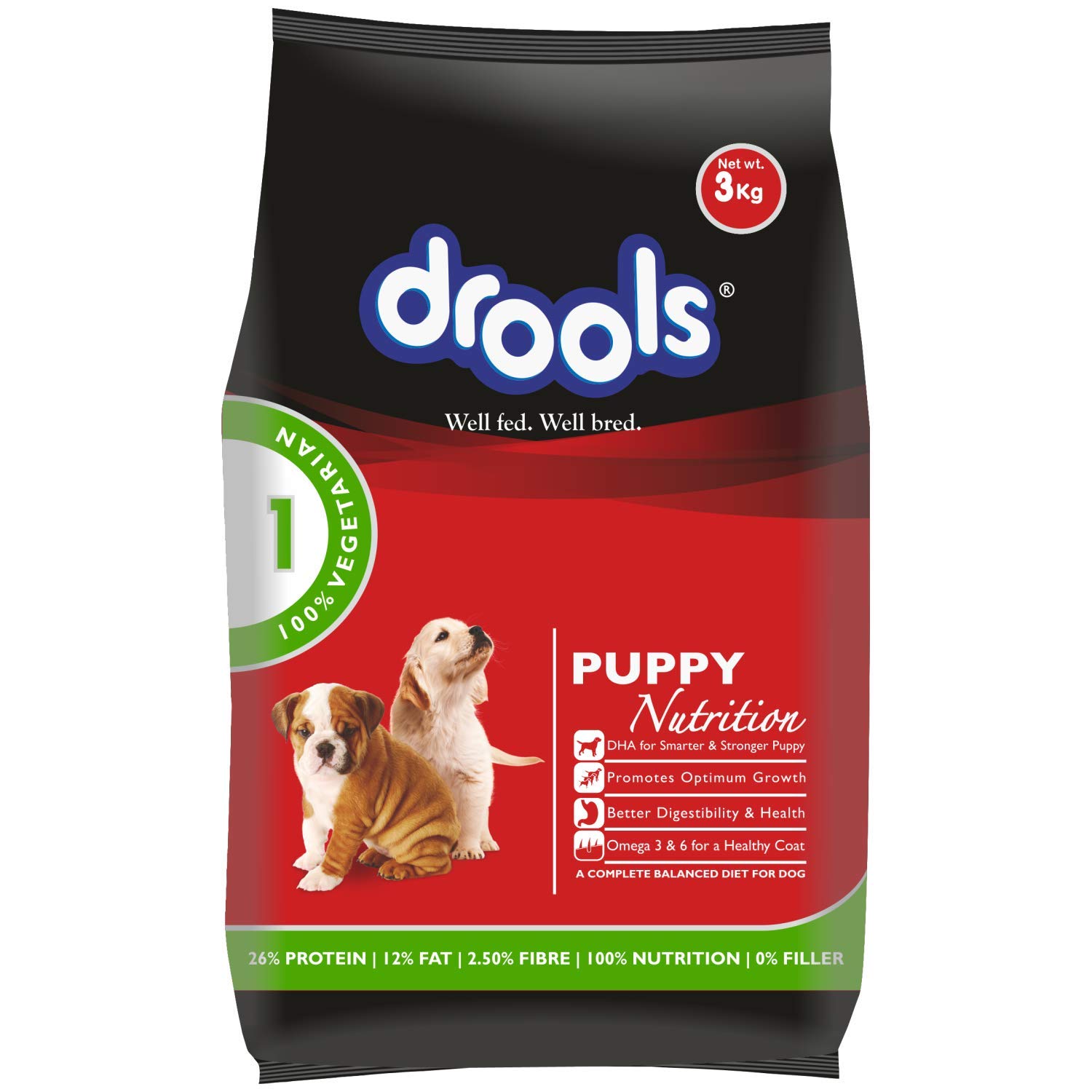 Drools 100% Vegetarian Adult Dog Food, 3 kg (B00LE8PNP4) Amazon Price History, Amazon Price Tracker