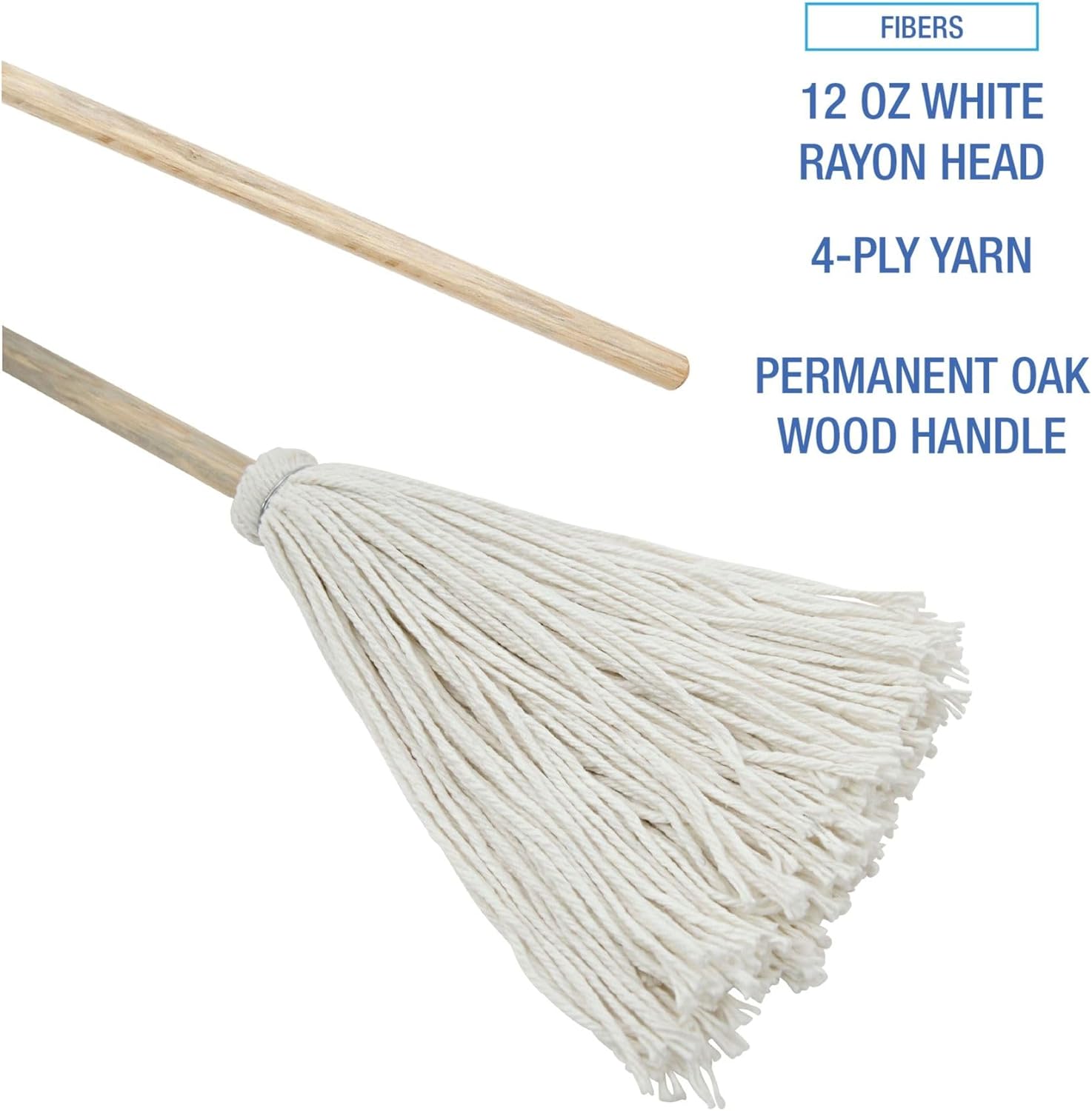 Boardwalk BWK1148 48 in. x 5 in. Cotton/Synthetic Blend Dust Mop Head - Blue