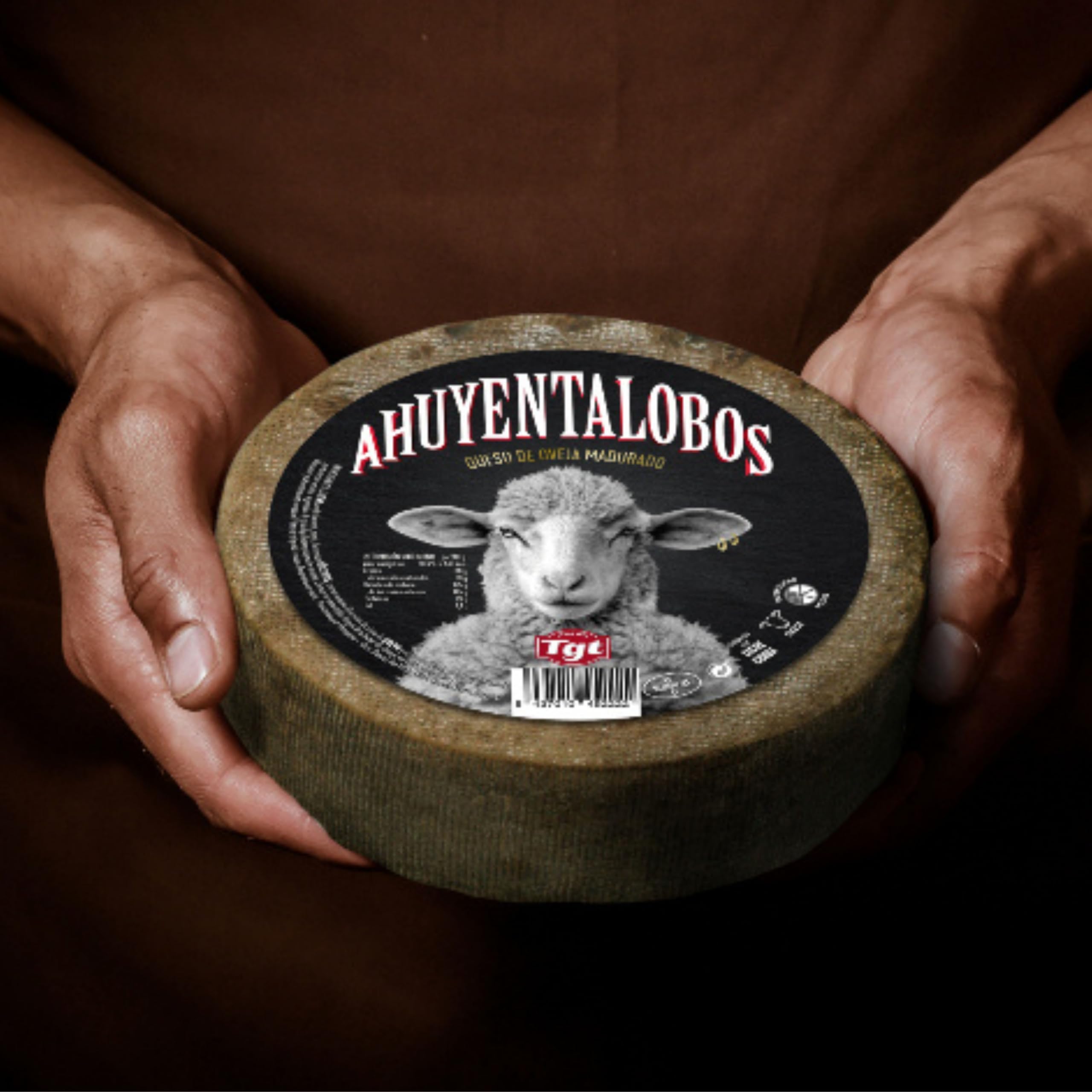 Queso de Oveja Curado Ahuyentalobos - Exquisito Queso Viejo de Oveja Madurado 8 Meses - Elaborado con Leche Cruda - Peso Aproximado 1 Kilo