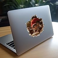 Vista 5 de Baker Baker, pan, gnomo, cocina, agujero de pared, adhesivo de pared 3D