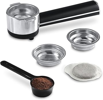 De'Longhi Distinta Cafetera Espresso Manual para café molido y monodosis ESE, 1050 W, 2 Cups, Acero Inoxidable, Bronce4