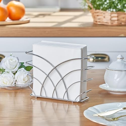 Vista 117 de Bandeja de acrílico para toallas de invitados para baño, soporte vertical para toallas de mano desechables, organizador de servilletas impermeable A