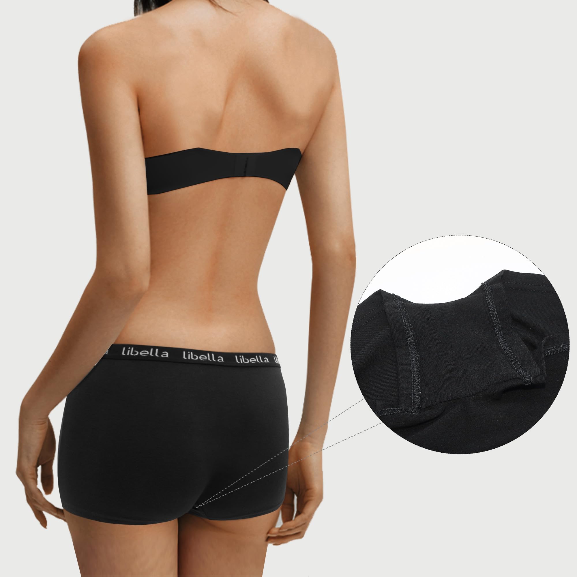 Boxershorts Damen Baumwolle,Hipster Panties Damen Unterhosen Damen Panty aus 100% Baumwoll Schritt,Atmungsaktiv Boxershorts Unterwäsche Frauen Hotpants Damen 6er Pack 3429