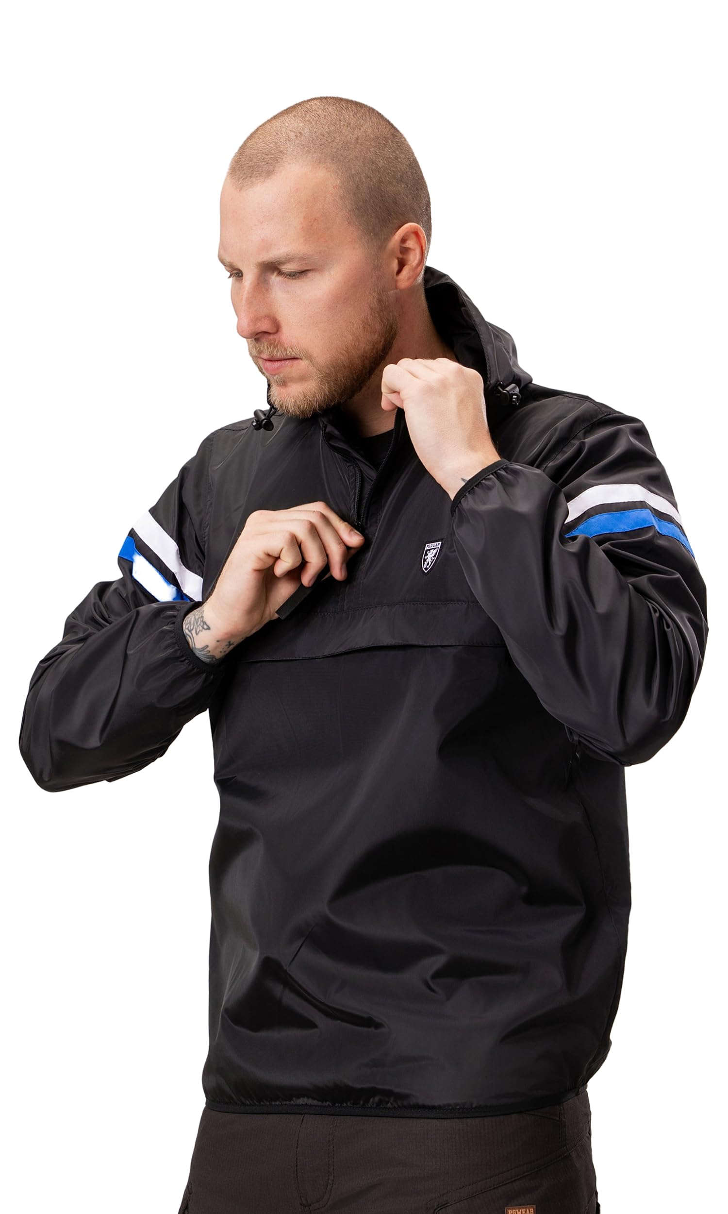 PGWEAR Kurtka przejściowa Expedition – Urban Outdoor Windbreaker dla mężczyzn – z kieszenią na zamek błyskawiczny i kapturem – Made in Europe