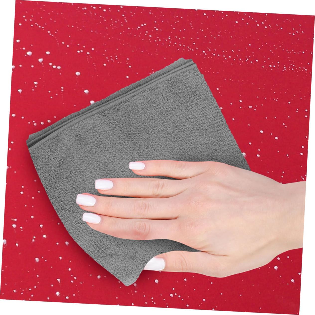 2pcs Suede Coral Fleece Car Wash Towels for Detailing Cleaning
