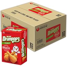 Nongshim Dakdari Drumpops Original, Korean Chicken Snack Chips, 20 Count | Fried Chicken-Style Korean Snack Chips